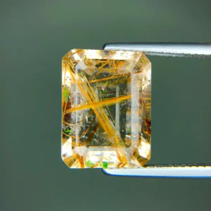 Rare Actinolite Crystals in Topaz with 8.26 carats
