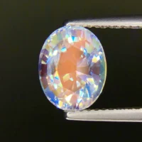 MIND-BLOWING 2.57 Ct RAINBOW MOONSTONE – NATURAL UNHEATED RARE GEMSTONE – ELECTRIC COLOR PLAY! MADAGASCAN TREASURE - Image 2