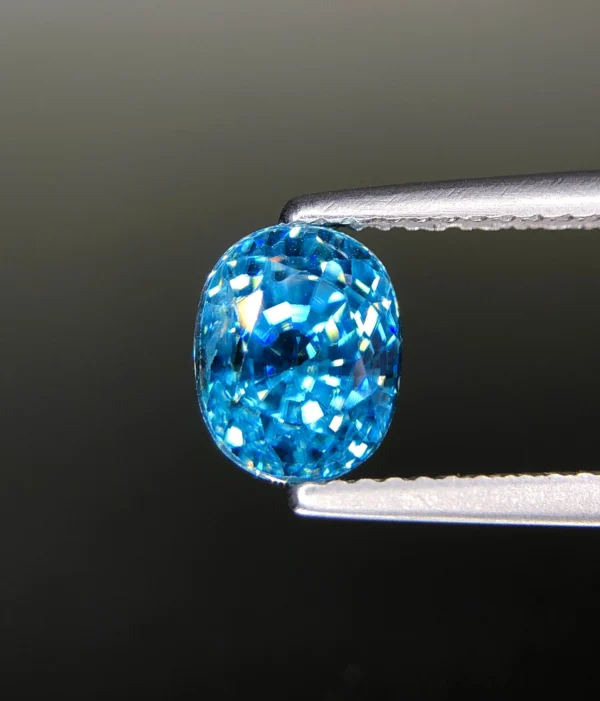 Vivid Blue Zircon From Cambodia, Eye Clean And Full Sparkle - Jewelry Quality 3.85 ct