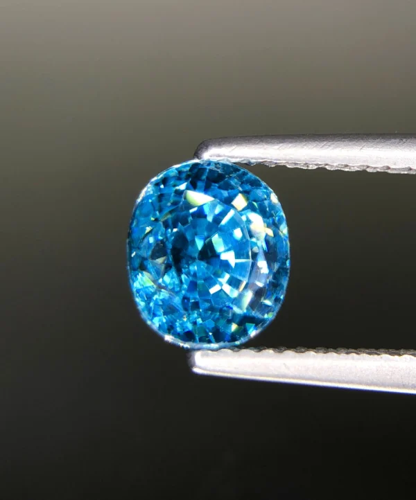 Vivid Blue Zircon From Cambodia, Eye Clean And Full Sparkle – Jewelry Quality 4.44 ct