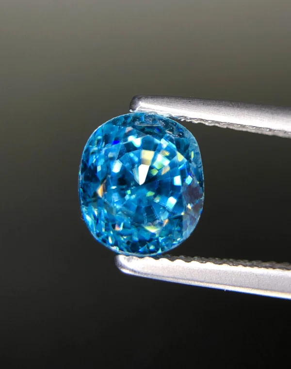 Vivid Blue Zircon From Cambodia, Eye Clean And Full Sparkle - Jewelry Quality 3.82 ct