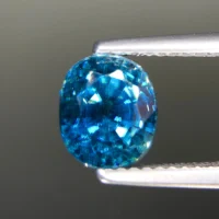 Vivid Blue Zircon From Cambodia, Eye Clean And Full Sparkle – Jewelry Quality 3.76 ct - Image 2