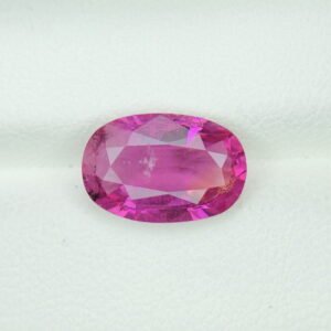 "6.84 carat untreated oval afghan rubellite gemstone"